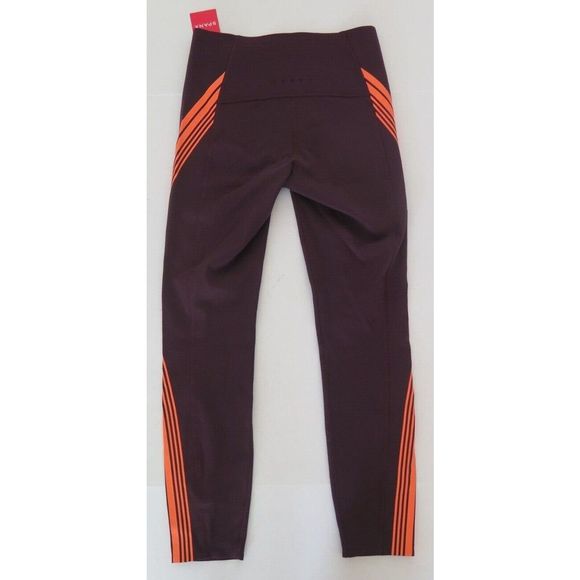 Spanx 50207R Women's Sz L Wine/Orange Contour Stripe 7/8 Leggings $118+ - Picture 6 of 9
